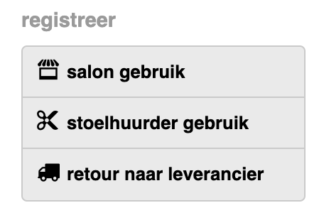 salon gebruik keuzes in salonhub