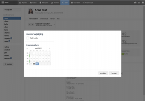rooster wijzigen van medewerker in salonhub