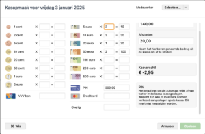 kas opmaak voorbeeld in salonhub