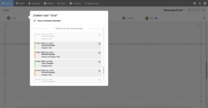verwijderde afspraken zijn hier te vinden