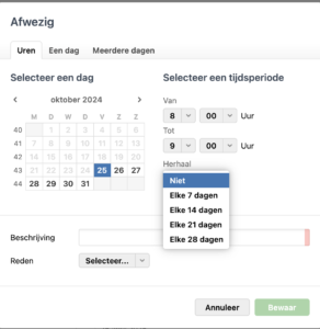 patroon bekijken met salonhub
