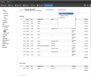 kassabonlijst salonhub