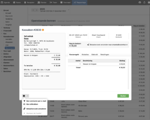 openstaande bon voorbeeld