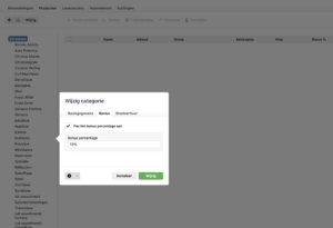 wijzig bonus met salonhub