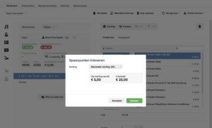 spaarpunten kassa voorbeeld