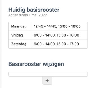 huidige rooster van salonhub