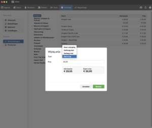 afwijkende prijs instellen voor salonhub