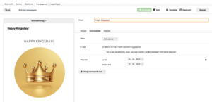 voorwaarden van de email campagne