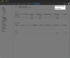 salonhub dashboard voor het printen