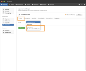 salonhub printer instellen