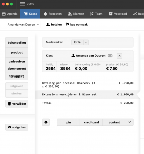aanbetaling toevoegen