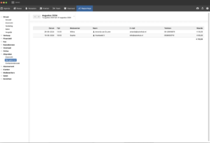 salonhub overzicht van klanten die niet zijn komen opdagen