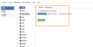 overzicht medewerkers salonhub