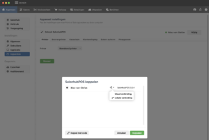 Salonhub POS Cloud | Lokale verbinding