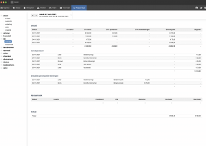 rapportage van alle salonhub betaalverzoeken