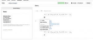 knoppen toevoegen in email campagne