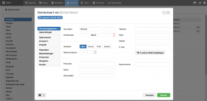 Switchen tussen klantenkaarten voorbeeld
