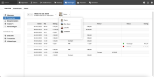 meerdere filialen selecteren