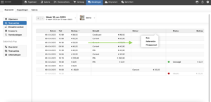 salonhub dashboard extra gegevens