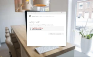 Annuleerwidget bij het annuleren van een afspraak