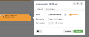 afspraak salonhub bekijken in agenda