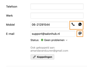 click to vanuit klantenkaart