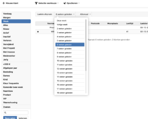 overzicht wekelijks salonhub