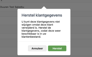 hertsel klantengegevens salonhub