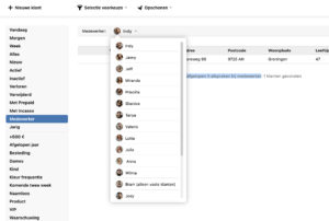 tabbel medewerkers salonhub